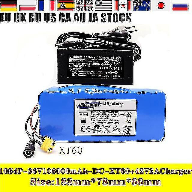 18650锂电池 36V10S4P 42V108000mah 电动车动力锂电 助力车锂电