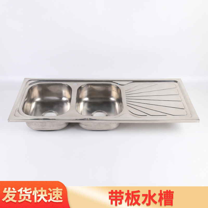 Factory wholesale stainless steel sink foreign trade kitchen polished dish basin stainless steel handmade sink