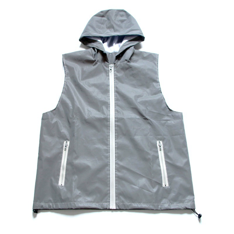 Прямая поставка с фабрики, европейский и американский трансграничный полностью светоотражающий жилет с капюшоном, мужская и женская спортивная Светоотражающая одежда на открытом воздухе, Свободный жилет