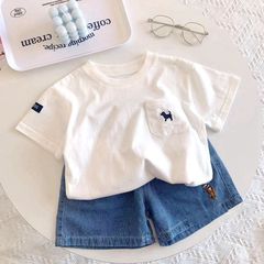 男童短袖T恤夏季新款兒童百搭半袖上衣寶寶寬鬆休閒t恤0029A045