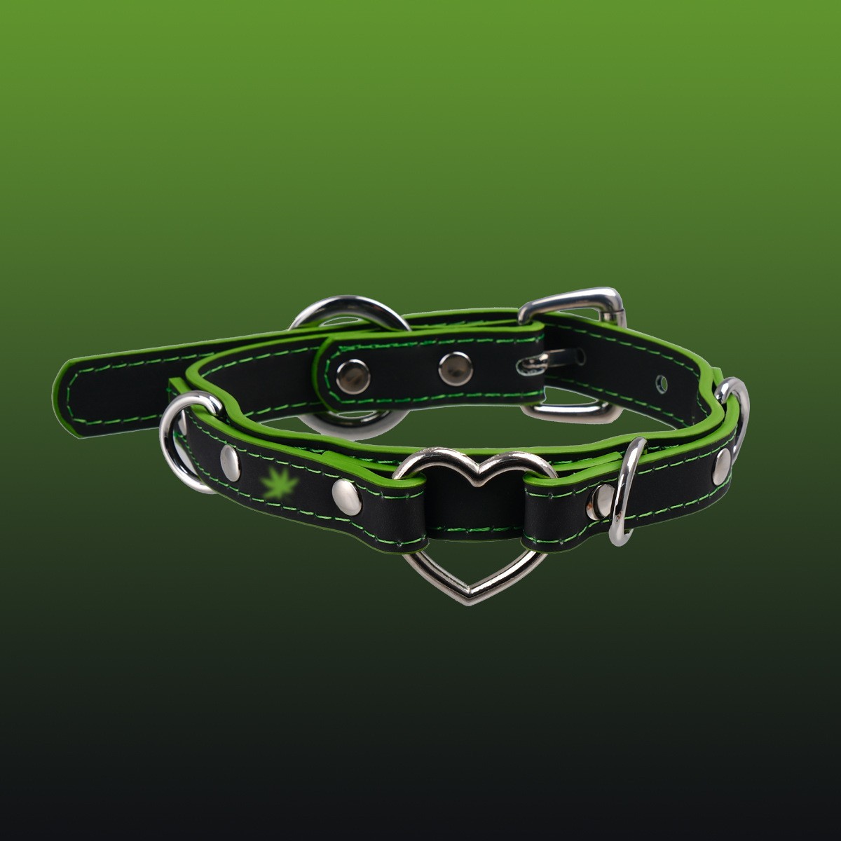 벨 없이 검은색에서 녹색으로