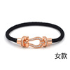 Trend woven bracelet, European style, micro incrustation, three colors, wholesale