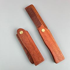 木櫛クロスボーダー現物在庫天然阿摩棟折り畳み櫛静電防止檀木櫛ひげ櫛源工場