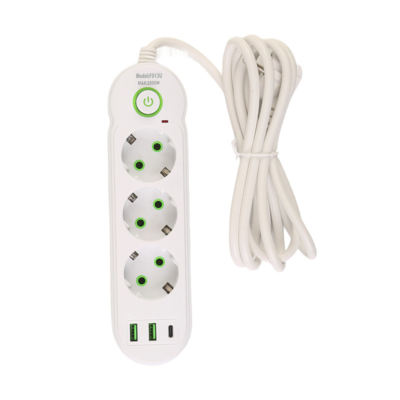 2USB + 1Type-C Black and White Mixed Bag Interruptor general de comercio electrónico transfronterizo ruso