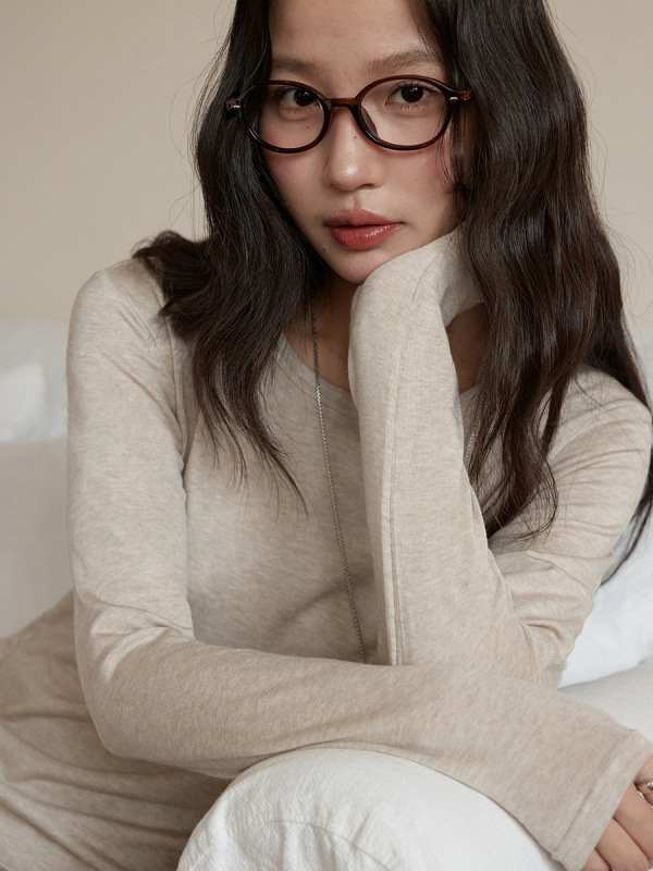 【云柔初暖1.0 奢感天丝羊毛】歌铭秋新款针织内搭打底衫女T2981F|undefined