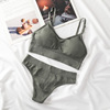 Sexy top with cups, underwear, colored set, comfortable soft wireless bra, wide color palette