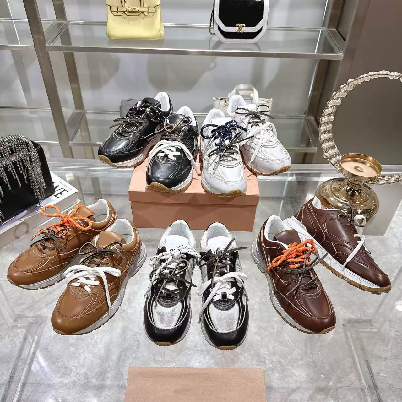 Высокая версия 2025 Miujia новые кроссовки в американском стиле «dad shoes», ретро спортивные повседневные, европейская версия, универсальные dad shoes