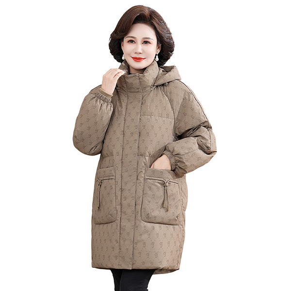Winter velvet fashionable warm down jacket with hood
