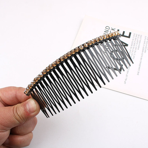 Crystal comb broken hair comb plate hair accessories hairpin top clip comb upside down hairpin simple non-slip bangs comb for women