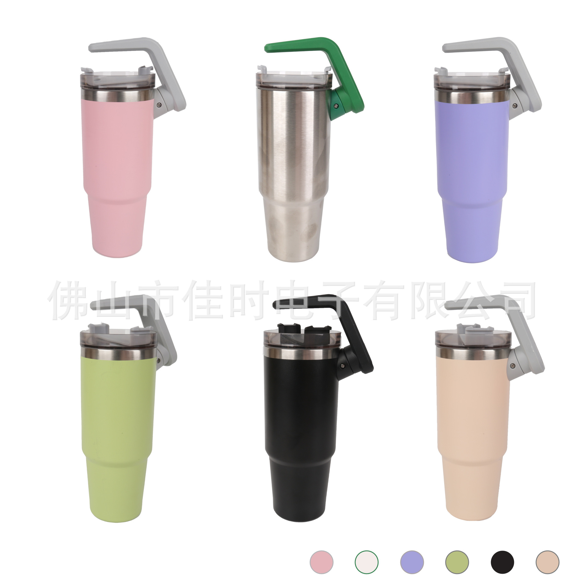 Taza de vacío de acero inoxidable transfronteriza 304 con mango Stanley asa giratoria taza de asa 30oz asa de doble propósito