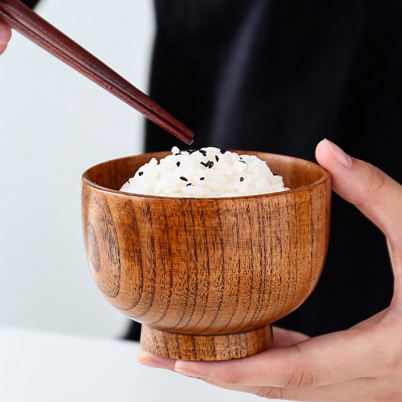 木製キッチン家庭用和食器厚みのある火傷防止インスタントラーメンボウルライスボウル中国木製ボウル大型スープボウル卸売|undefined