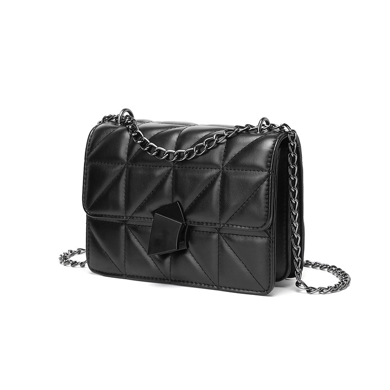 Small style diamond chain bag high end light luxury shoulder messenger bag 2024 new fashion all match small square bag for women_voghion.com