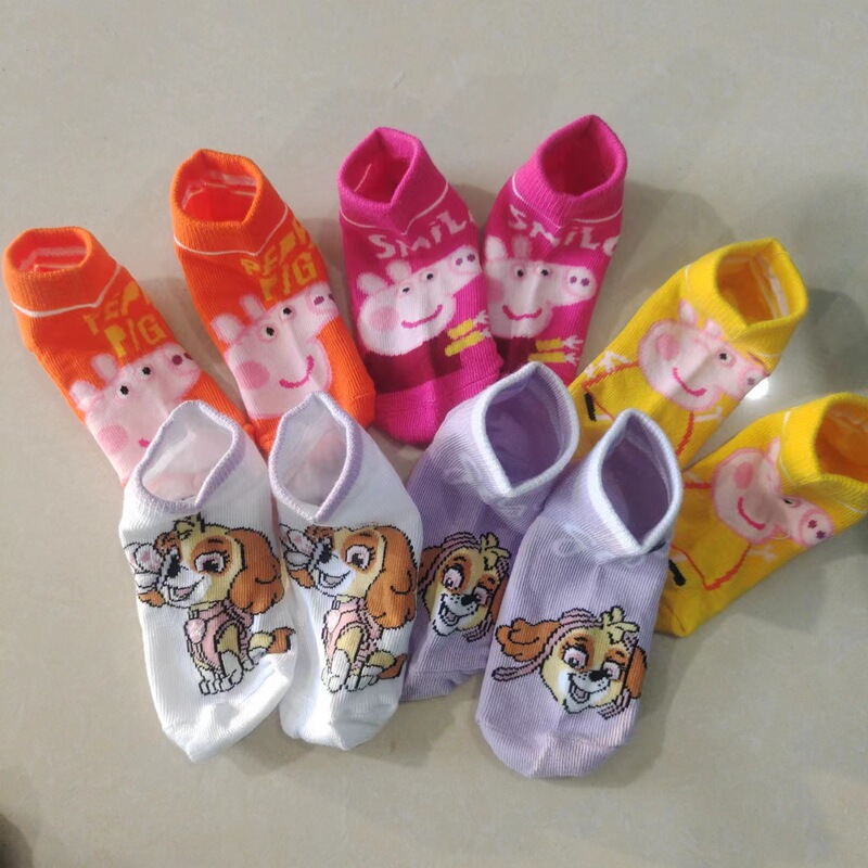Children's Cartoon Cotton Socks, Peppa Pig, Paw Patrol, Minions, Various Cartoon Stock Children's Socks