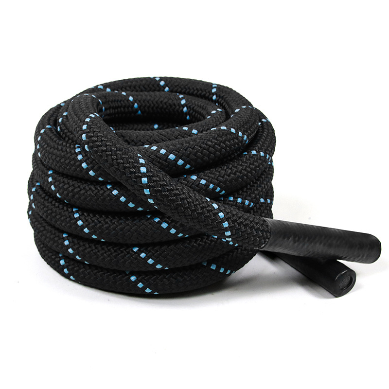 体能跳绳手臂体能训练健身绳整体带护套战绳黑色编织战绳厂家销售