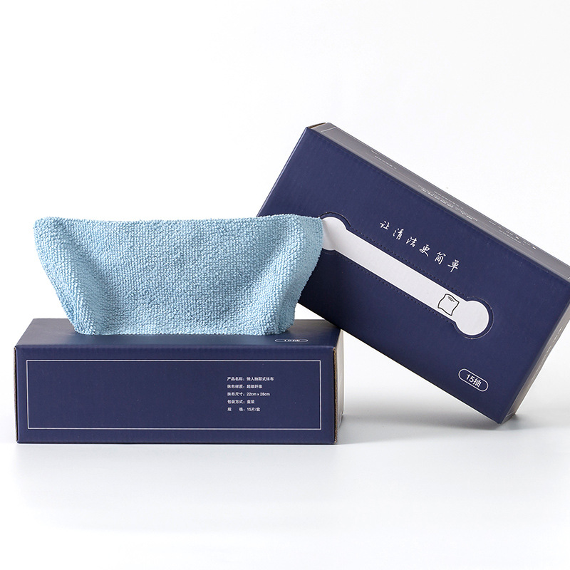 Paño de toalla de microfibra en caja transfronteriza cocina hogar lavavajillas y eliminación de aceite desechable trapo extraíble al por mayor