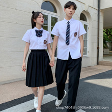 韩版校服英伦风套装高中生毕业班服夏季初中学院风学生合唱演出服