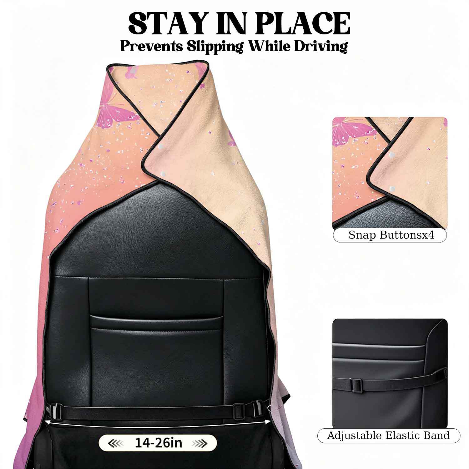 2-piece dual-use car seat cover, ultra-fine fiber, can be used as a beach towel, printed car protective seat cover 6