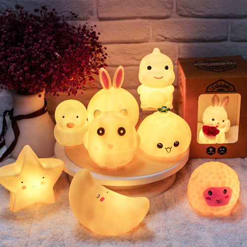 Cute cartoon glowing toy night market stall wholesale influencer atmosphere night light children's creative gift small night light