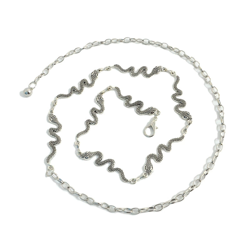 Belt for leisure, decorations, retro brace, metal chain, accessory, for import