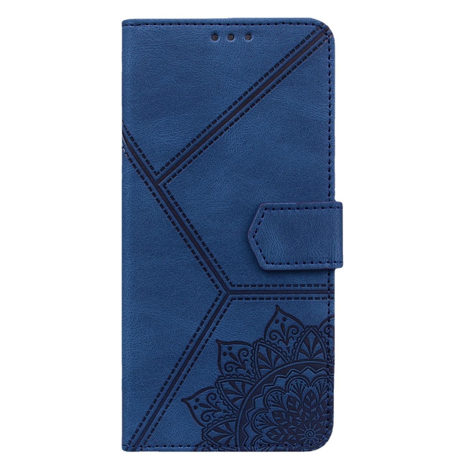 Suitable for iPhone 15 embossed mandala phone Samsung S23U flip case_voghion.com