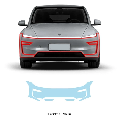 for new TPU imported invisible: Car paint protective film - front-bumper-tpu-transparent-protective-film-new-version-of-model-y-in-2025
