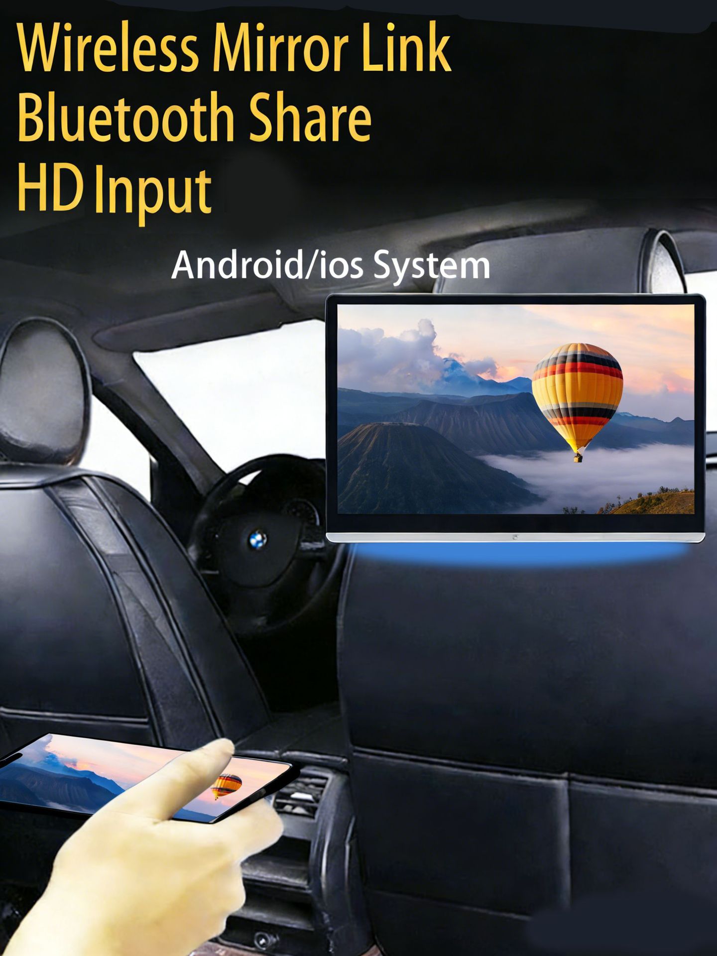Ultra-thin 13.3inch ceiling-mounted Android display 13.3inch headrest Android display car-mounted Android display