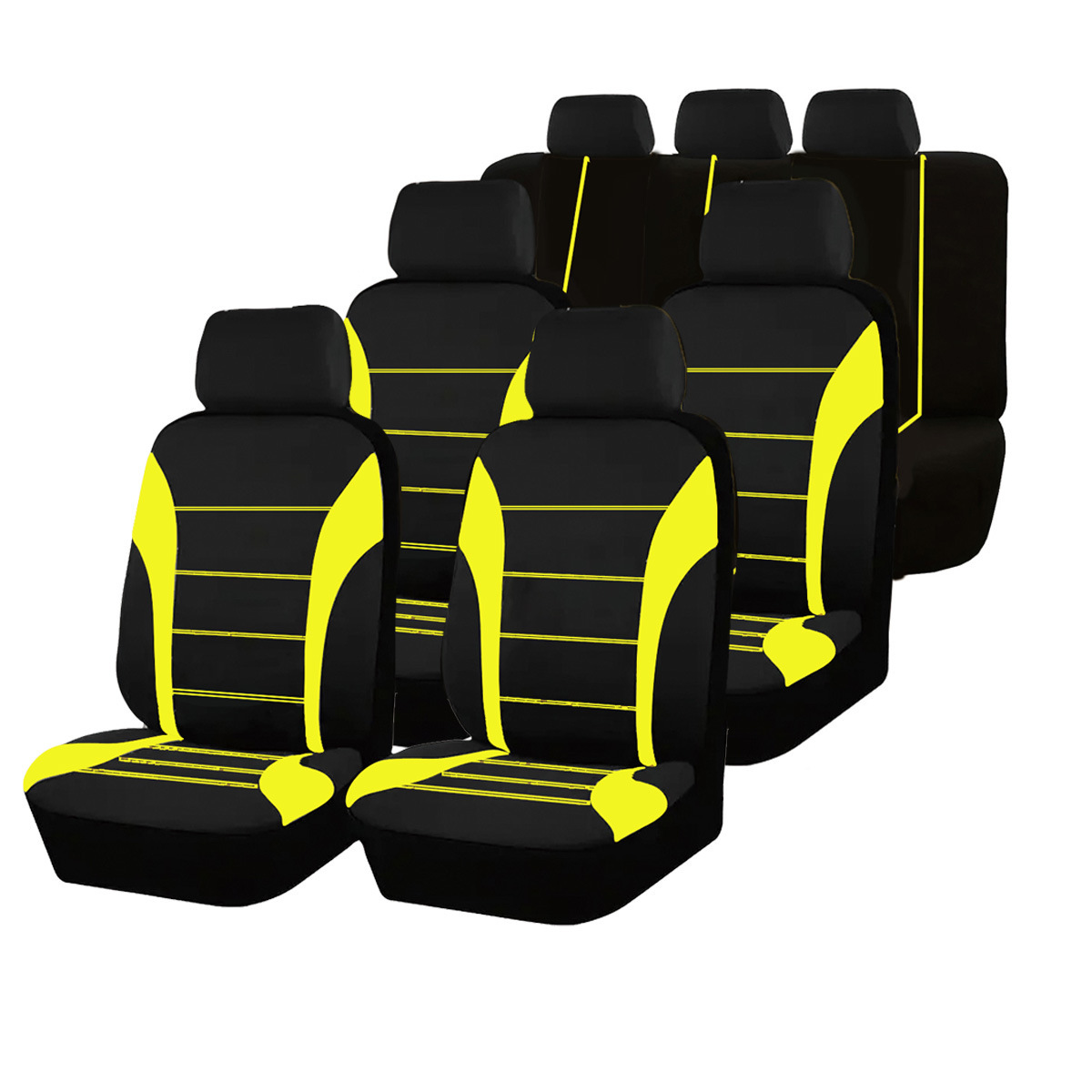 Cinco asientos generales, siete asientos, cubierta de asiento de furgoneta transfronteriza para diseño de línea de cintura, cojín de tela al por mayor