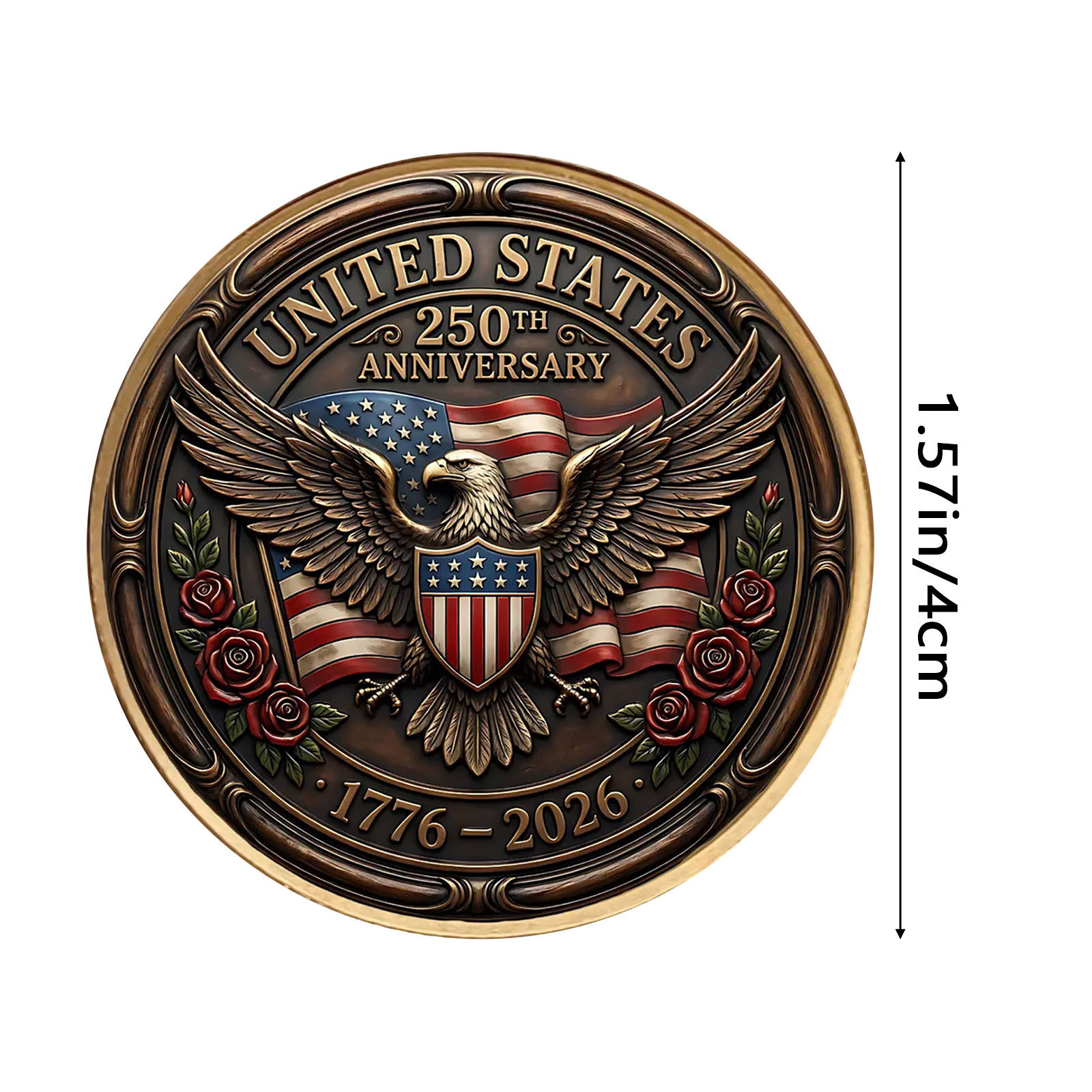 Moneda acrílica conmemorativa del 250 aniversario de la fundación de los Estados Unidos Moneda Estatua de la Libertad image 15