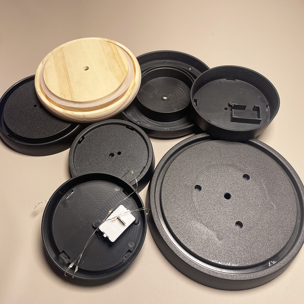 Flor inmortal cubierta de vidrio cubierta de acrílico cubierta de plástico transparente semicircular flor seca base a prueba de polvo con lámpara DIY material