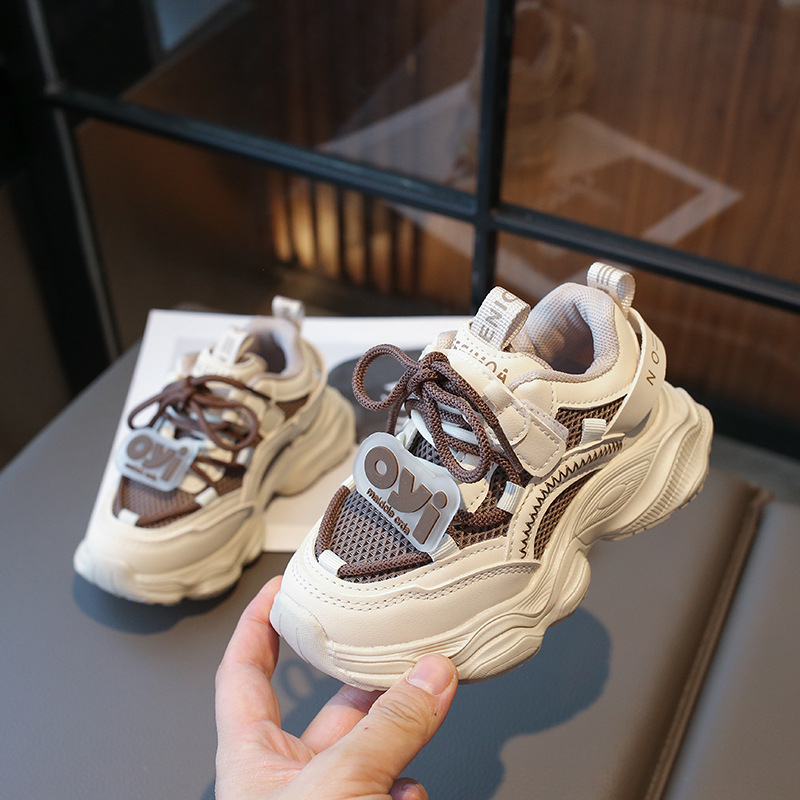 Zapatos para niños, nuevos modelos de primavera y otoño, zapatos deportivos para niños al por mayor, zapatos de malla transpirable para niños, zapatos para correr al aire libre, zapatos de papá para niñas, zapatos de moda