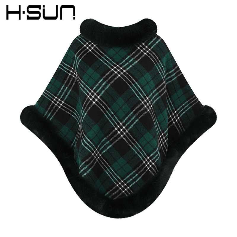 Capa tipo chal de otoño e invierno 2026, nueva bufanda de piel sintética de conejo, abrigo de punto para mujer, prenda exterior holgada y versátil. image 10