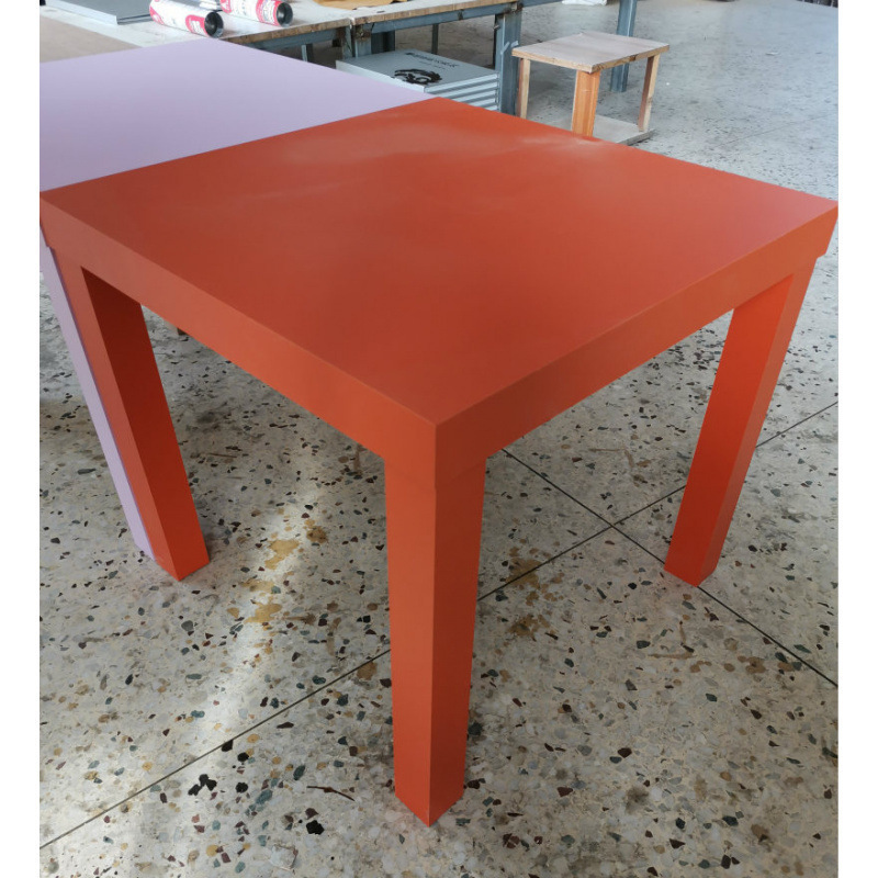 Mesa cuadrada pequeña, mesa lateral, mesa de té moderna simple, estante de supermercado de estilo económico