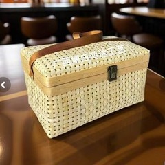 中秋节竹编礼盒篮端午节收纳盒带盖子手提编织篮节假礼品包装竹篮