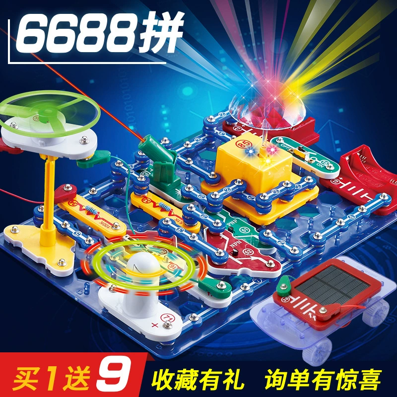 Electronic constructor for experiments, toy for boys, physics, circuit, Birthday gift, 10 years