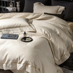 高級立体金箔厚織りオーストラリア綿4点セット シンプルジャガードキルトカバーシーツ ベッドカバー 1.8m寝具