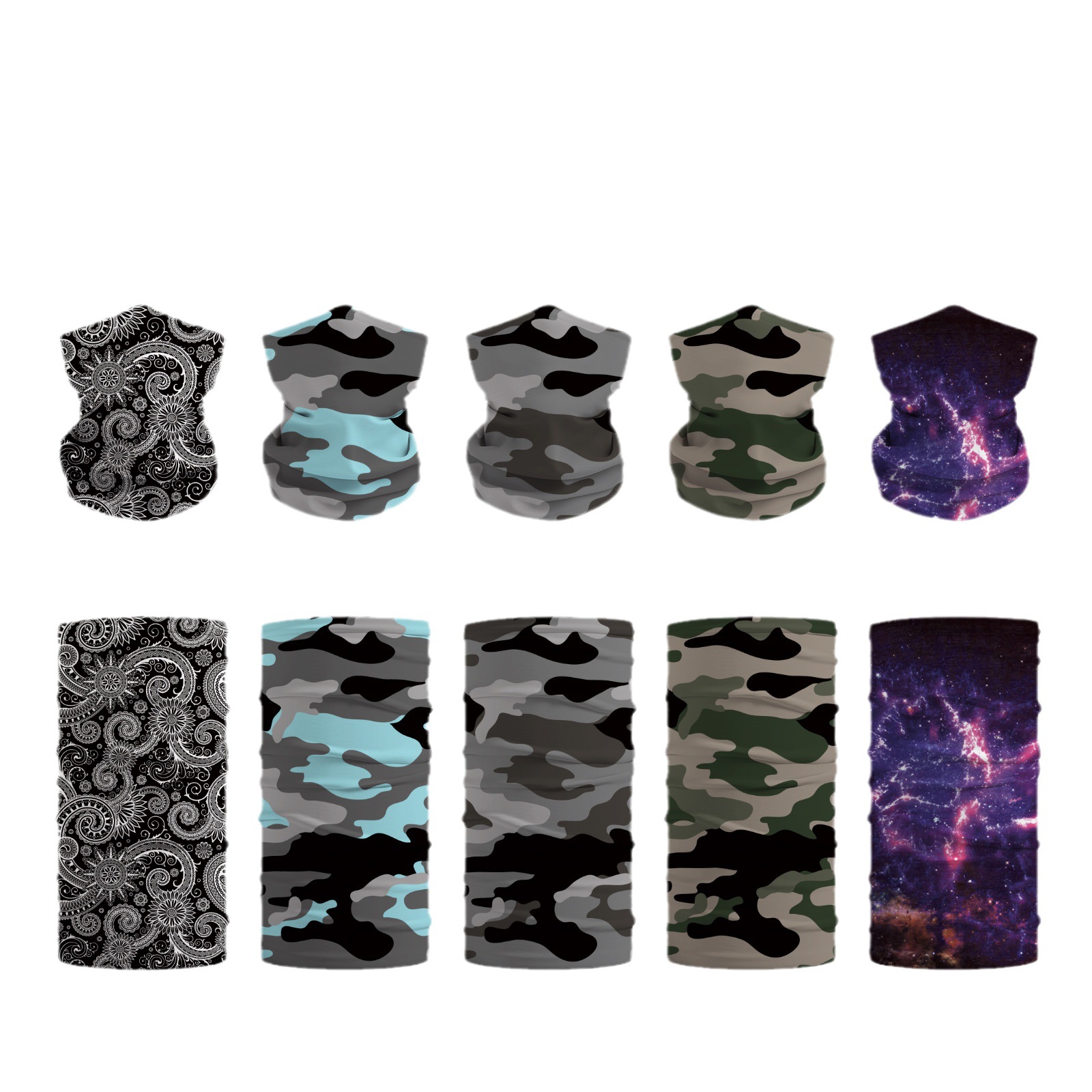 Xunhui sin costuras de alta elástico Lycra pañuelo transfronterizo Amazon montar protección solar Deportes al aire libre a prueba de viento mágico pañuelo en la cabeza