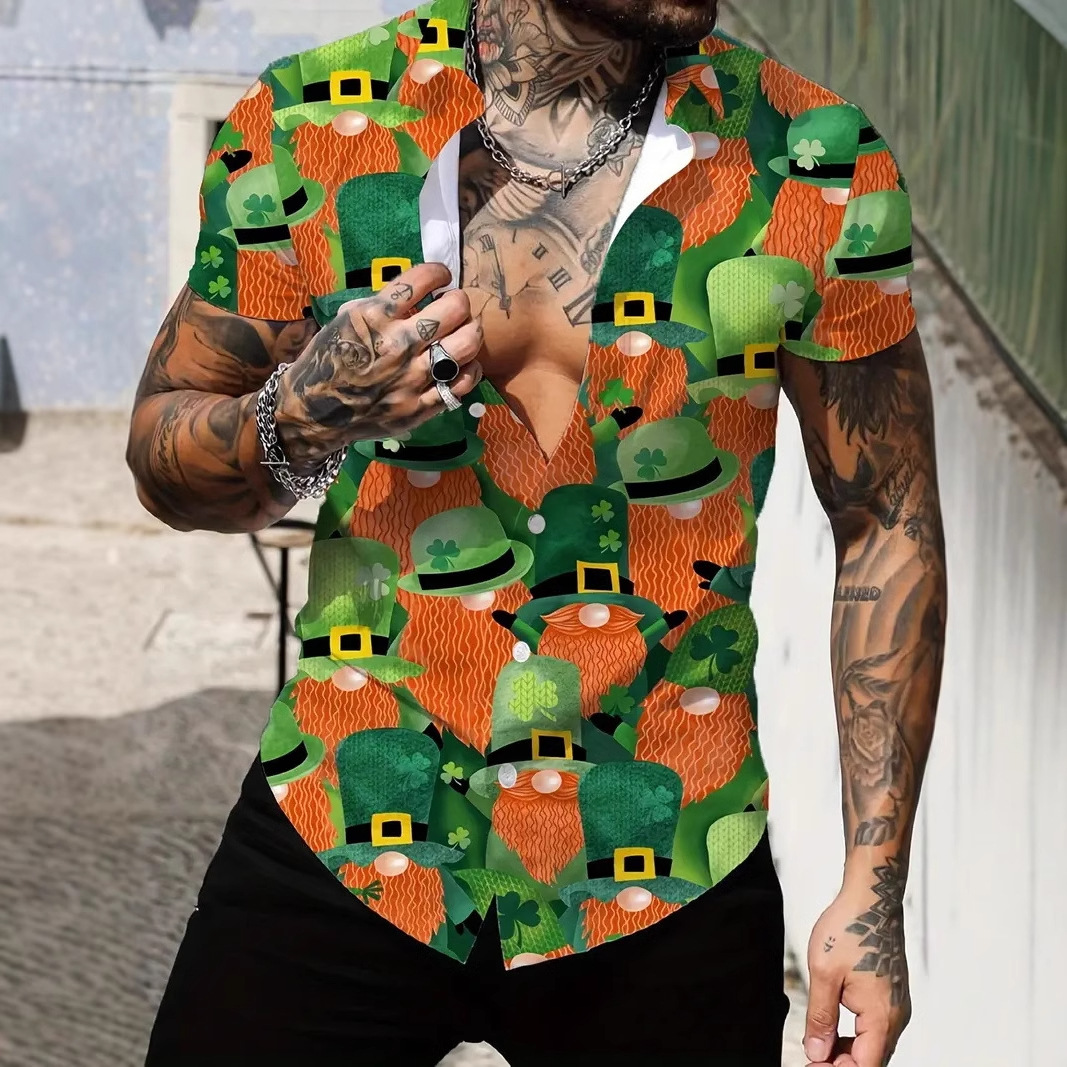 2024 verano nuevos hombres jóvenes vitalidad estilo universitario tendencia camisa de manga corta casual diaria coreana MB1