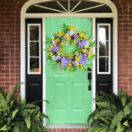 花惹草跨境美国秋季仿真红花白果丰收节前门家居气氛挂圈厂价直销