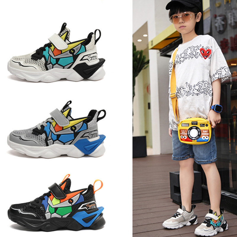 儿童跑步鞋网鞋2021春夏新款韩版女童板鞋透气男童休闲运动鞋亲子