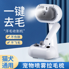 跨境宠物喷雾梳猫咪清洁按摩猫癣灯浮毛加湿刷针梳除毛器喷雾梳子