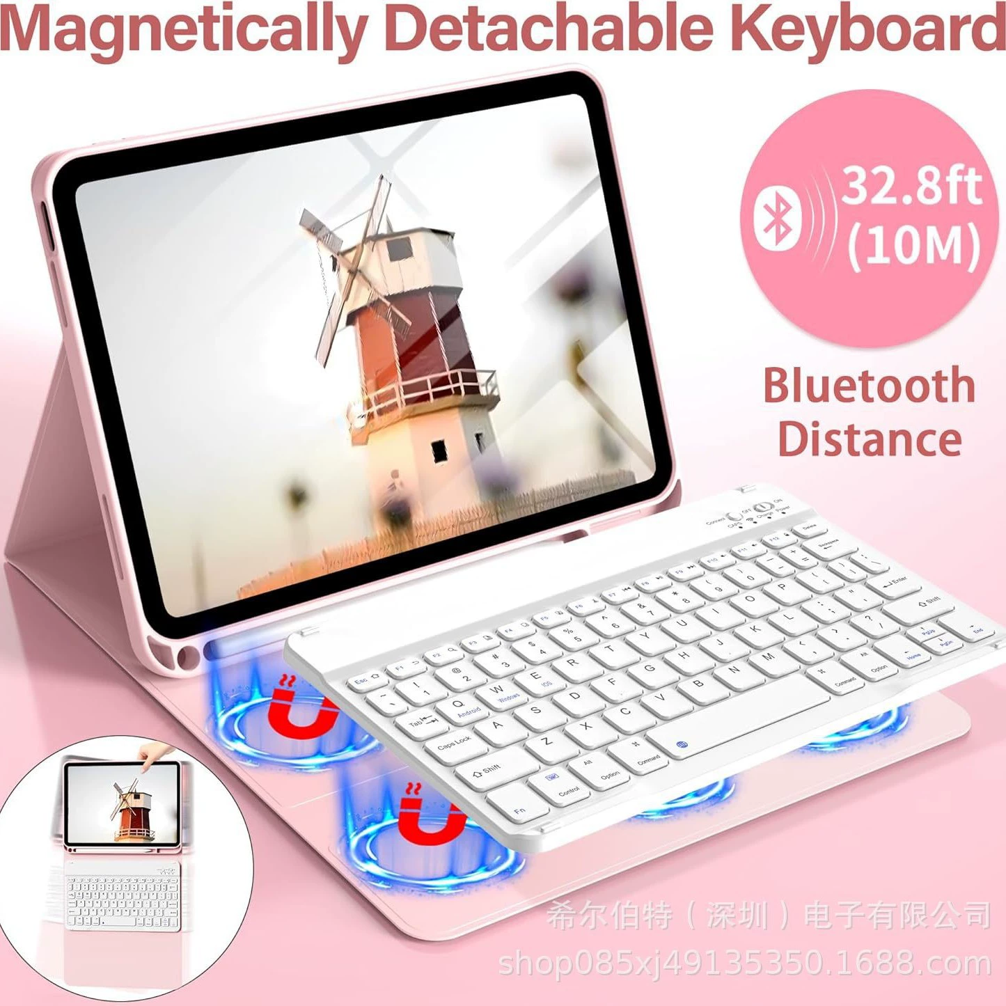 Чехол (Apple iPad 11'') с Bluetooth-клавиатурой, держателем для стилуса, несколько цветов