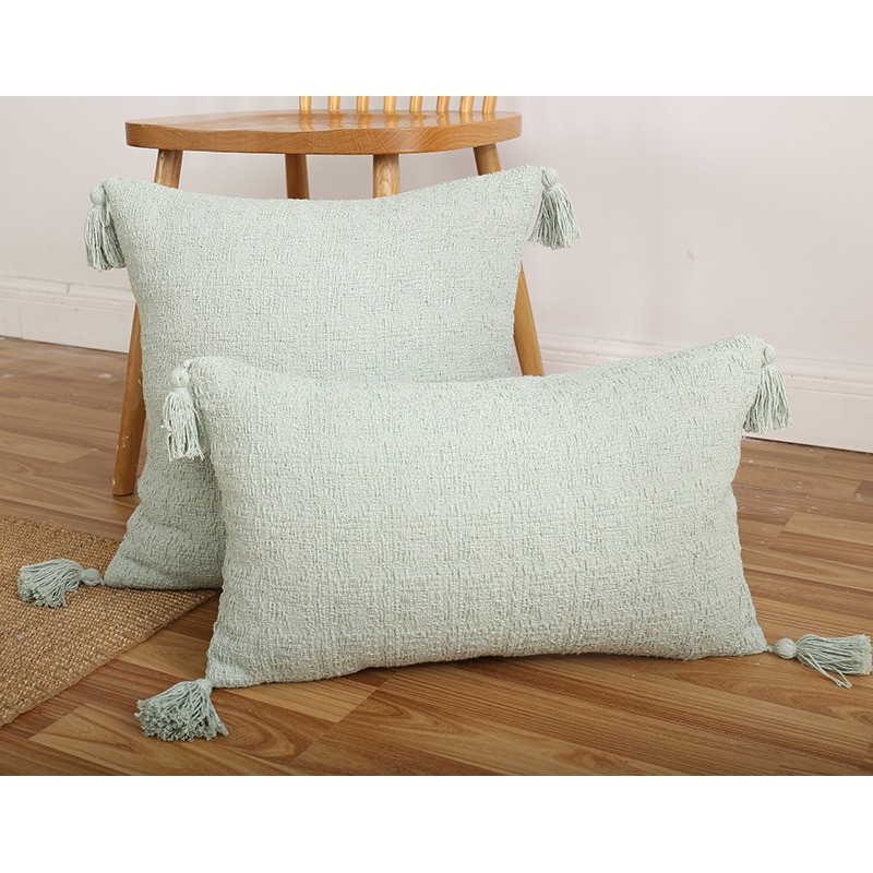 Moderno simple bordilla almohada sala de estar dormitorio cabezal de cama respaldo almohada cubierta de alojamiento en el hogar de tela sólida sofá almohada