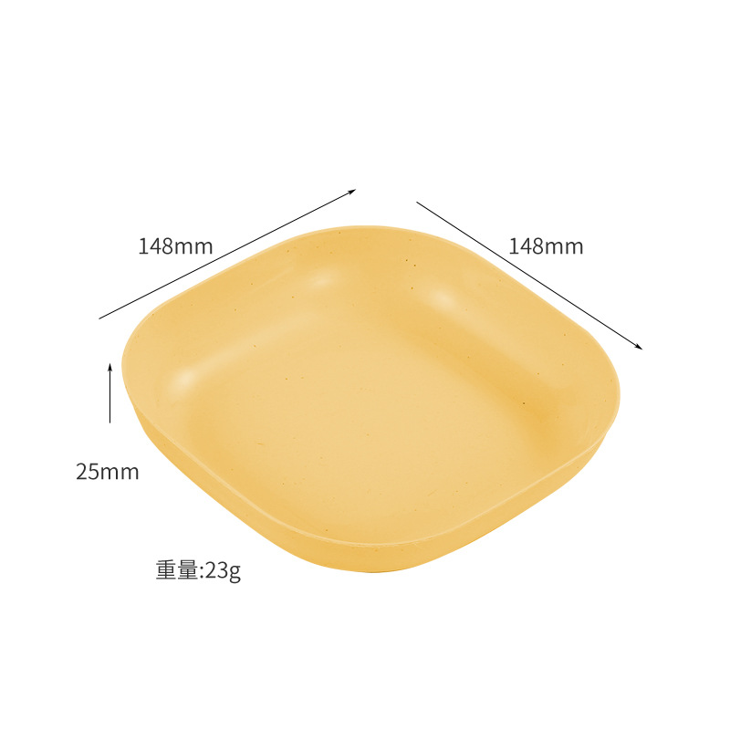 사각 접시 마카 옐로우