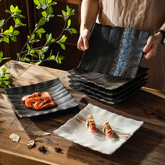 陶磁器の皿の浅い皿のステーキの食事の皿の家庭用の平皿の料理の皿の日本式の冷たい料理のアイデアの食器の商用ホテルのレストラン