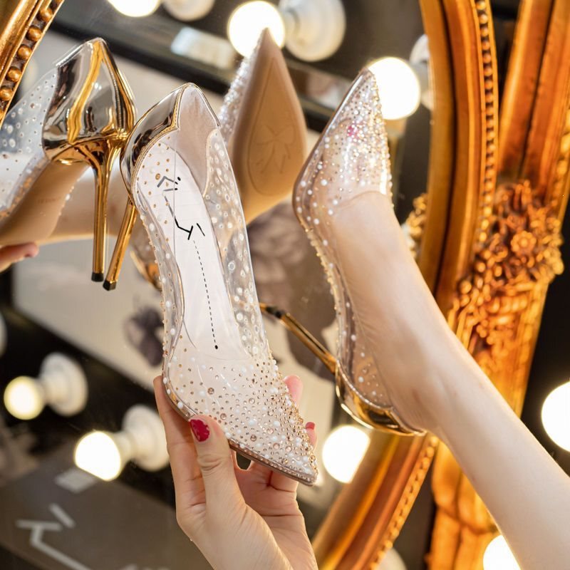 Transparent Sandals 2025 New Model Women's Summer High Heels with a Unique Design, Niche Style, Steel Heel, Thin Heel, Goddess Look Transparent Sandals 2025 New Model Women's Summer High Heels with a Unique Design, Niche Style, Steel Heel, Thin Heel, Goddess Look