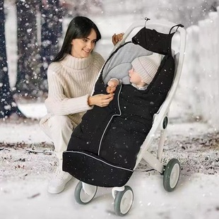 Baby Stroller sleeping bag winter thickened warm quilt newborn anti-kick quilt autumn and winter dual-use baby outing bag quilt