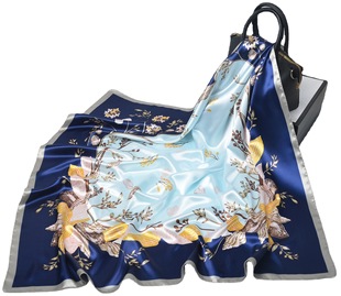 Tongshi Scarf Hangzhou Silk Women's Small Square Scarf Sade Printed Bag Scarf Printed Silk Scarf Set 90 Square Scarf