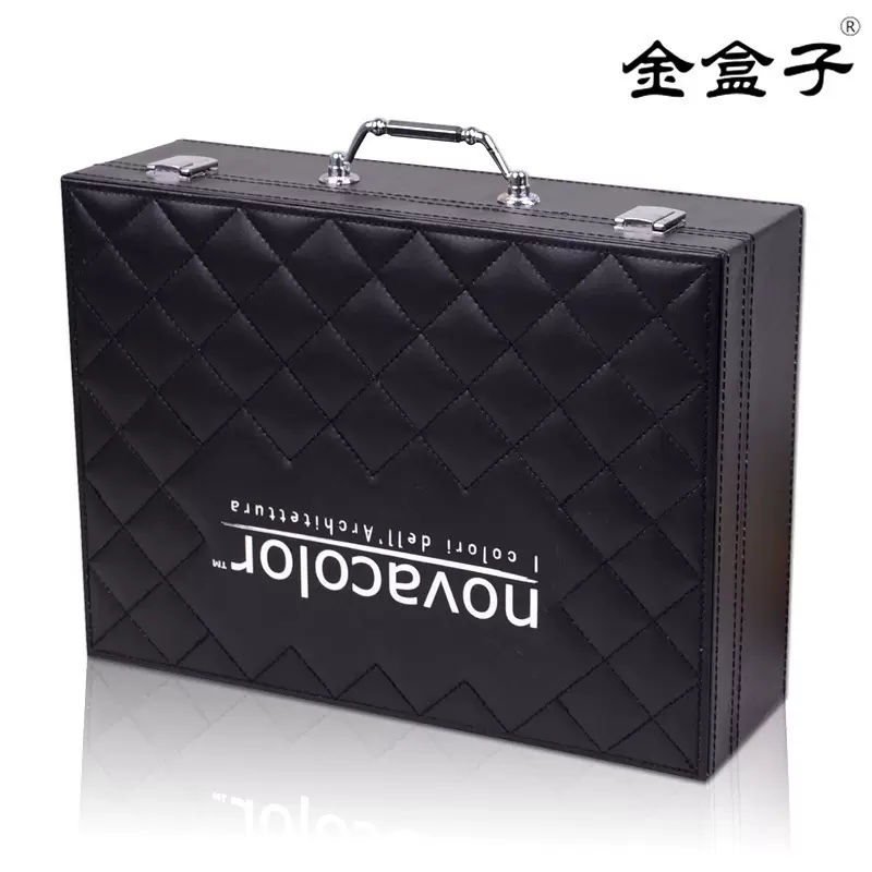厂家直销 黑色格菱纹财经证券纪念品皮箱 汽车交付pu皮礼盒