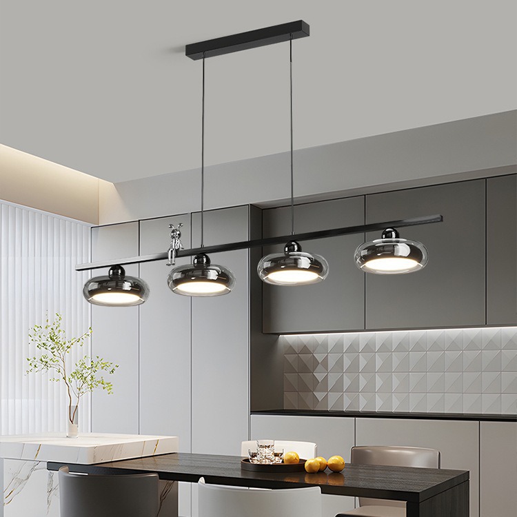 Lámpara de restaurante minimalista italiana, bar moderno y minimalista, mesa de comedor creativa, diseñador de alta gama, lámpara de escritorio isla de protección de ojos.