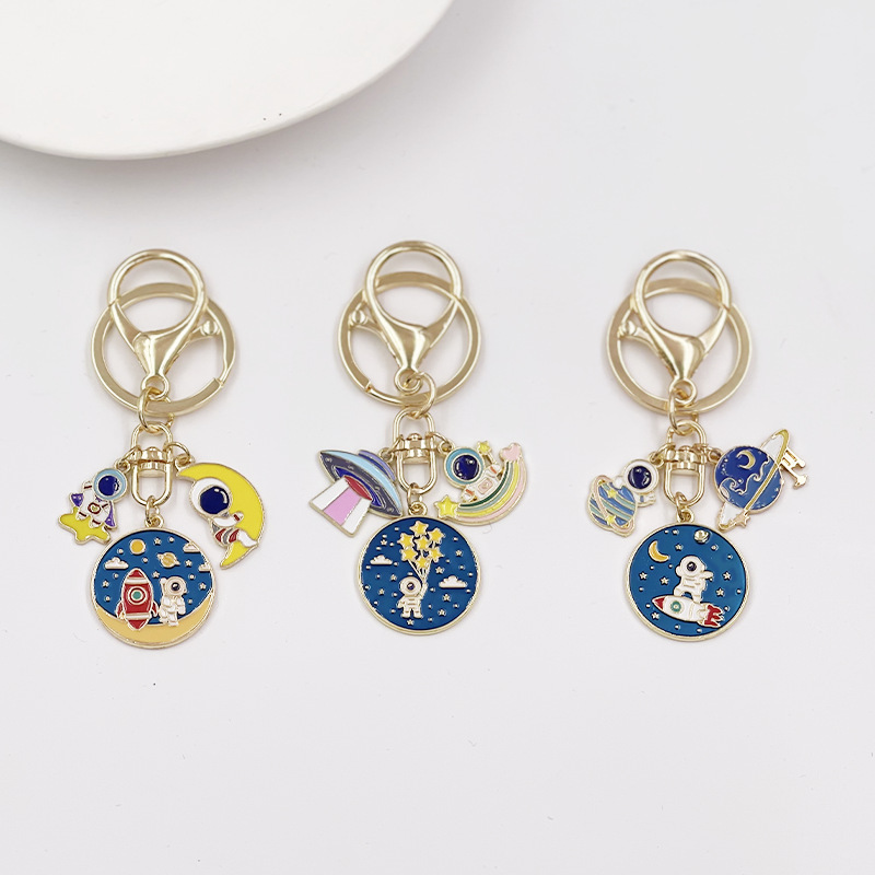 Cartoon Planet Space Spaceship Astronaut Keychain Metal Key Ring Doll Backpack Pendant Accessories Jewelry Pendant Cartoon Planet Space Spaceship Astronaut Keychain Metal Key Ring Doll Backpack Pendant Accessories Jewelry Pendant